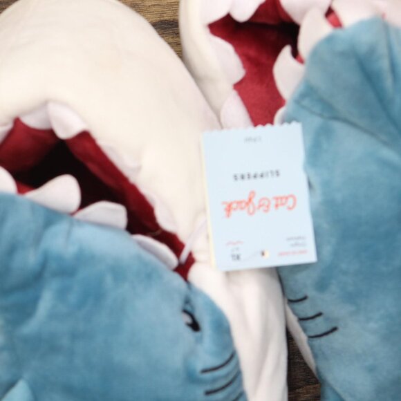 NWT Cat & Jack Kids Boys Knox Shark Ankle Biter Slippers 86004700 Blue XL (6/7) - Picture 10 of 10